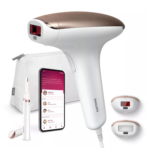 Philips Lumea Advanced Epilatore a Luce Pulsata Lumea con custodia e rifinitore a penna Satin Compact bianco BRI921/00