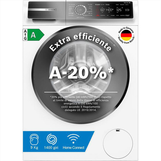 Image of Bosch Serie 8 WGB24400IT Lavatrice a carica frontale 9kg 1400g/min Efficienza A-20%