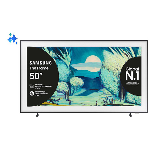 Image of Samsung The Frame AI TV 50'' QE50LS03FAUXZT 4K, Processore NQ4 AI Gen2, 4K AI Upscaling, Art Mode, Matte Display, Quantum HDR, Dolby Atmos & OTS Lite, Mo