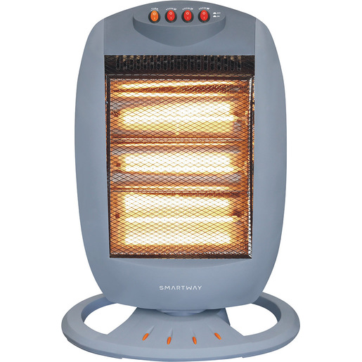 Smartway WFHH19O stufetta elettrica Interno Grigio 1200 W Riscaldatore di ambienti elettrico alogeno