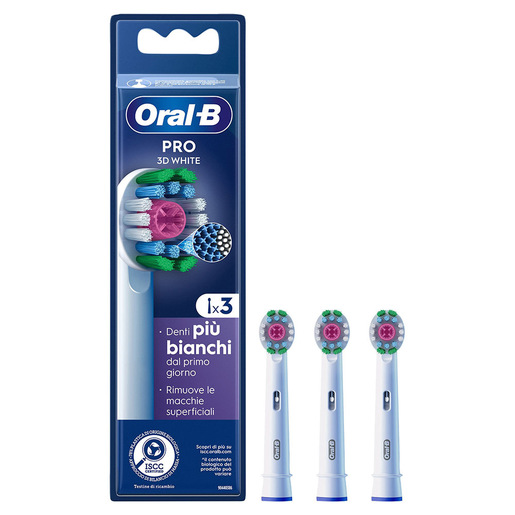 Image of Oral-B Testine Di Ricambio Pro 3D White, 3 Testine