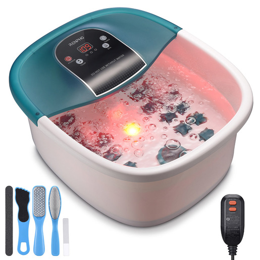 Image of Renpho R-X002 Idromassaggiatore Plantare, Foot Spa con Riscaldamento Acqua, 22 Rulli Massaggianti, 3 Modalità e Kit Pedicure Incluso