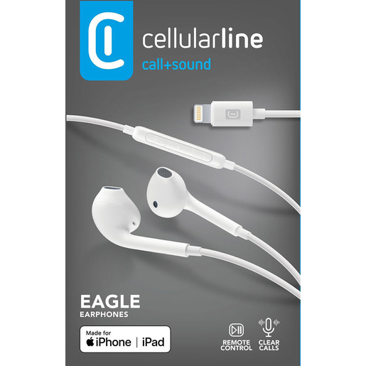 Cellularline EAGLE Auricolare a filo compatibile con iPhone dotato di ingresso Lightning MFI