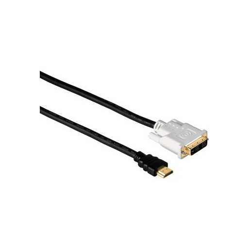 Hama Cavo monitor HDMI M/DVI-D M, Single Link, connettori dorati, 2 metri, nero, 3 stelle