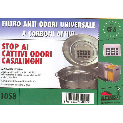 Image of Elettrocasa CF5 accessorio per cestino immondizia Nero Filtro Odorsorb