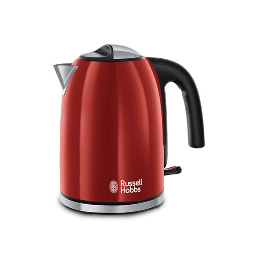 Russell Hobbs 20412-70 bollitore elettrico 1,7 L Nero, Rosso, Acciaio inox
