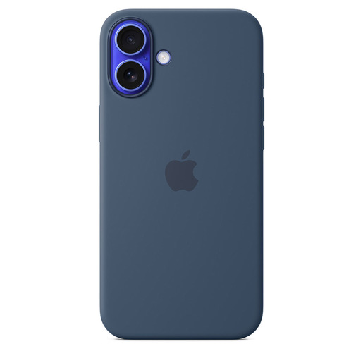 Image of Apple Custodia MagSafe in silicone per iPhone 16 Plus - Denim