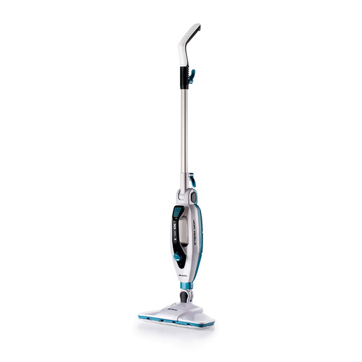 Image of Ariete 4175 Steam Mop Foldable 10 in 1, Scopa a Vapore Pieghevole, 1500 Watt, 10 funzioni in 1, Kit accessori, Capacità 350 cc, Bianco/Azzurro