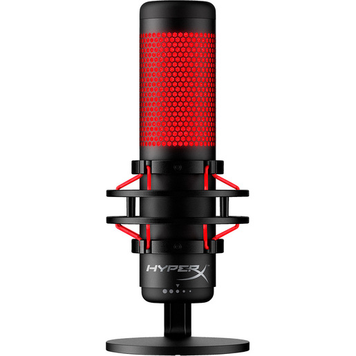 Image of HyperX QuadCast – Microfono USB (nero-rosso) – Illuminazione rossa