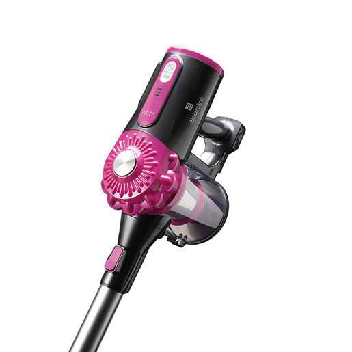 Image of Electroline SRE2206 scopa elettrica Aspirapolvere a bastone 2 in 1 Batteria Secco HEPA Senza sacchetto 0,6 L 130 W Grigio, Rosa 2,2 Ah