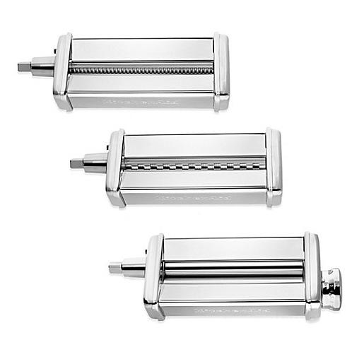 Image of KitchenAid 5KSMPRA Set 3 pezzi tagliapasta e sfogliatrice per planetarie