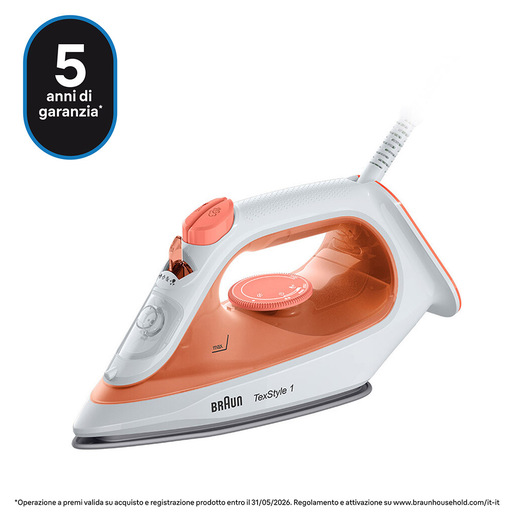 Image of Braun TexStyle 1 SI1009OR Ferro a vapore