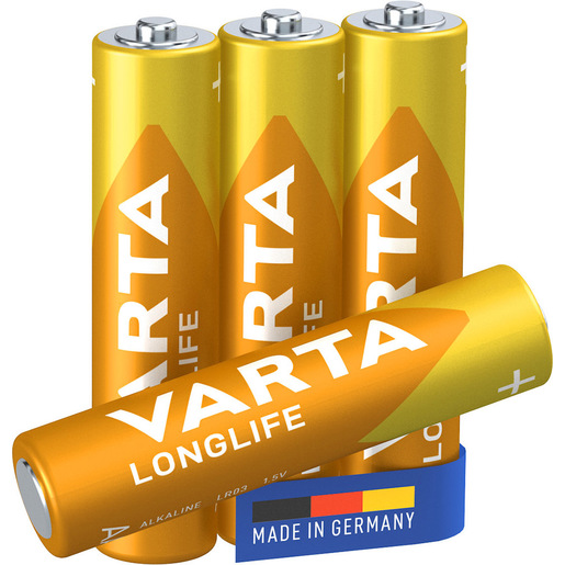 Image of Varta Longlife, Batteria Alcalina, AAA, Micro, LR03, 1.5V, Blister da