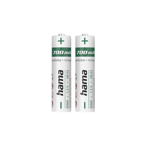 Image of Hama 00223525 batteria per uso domestico Batteria ricaricabile Mini Stilo AAA Nichel-Metallo Idruro (NiMH)