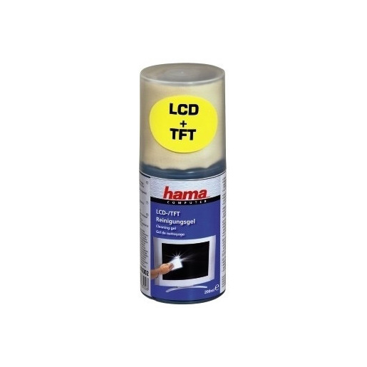 Hama Gel di pulizia PC per schermi LCD/TFT con panno in microfibra, 200 ml