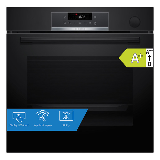 Bosch Serie 4 HRG532BB3 Forno con impulsi di vapore Air Fry Nero Classe A+