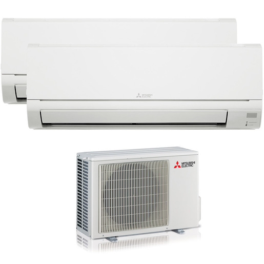 Image of Mitsubishi Electric Dualsplit 9000+12000BTu MXZ-2HA40VF + MSZ-DW25VF +