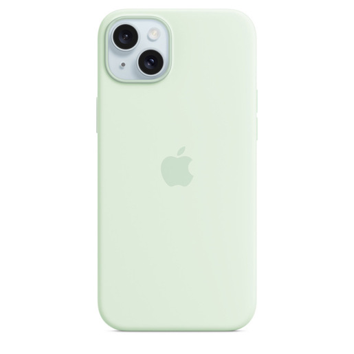 Image of Apple Custodia MagSafe in silicone per iPhone 15 Plus - Menta fredda
