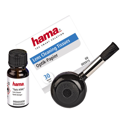 Image of Hama Set di pulizia ottico, composto da: pennello pulizia pneumatico, liquido pulizia ottiche e carta pulizia