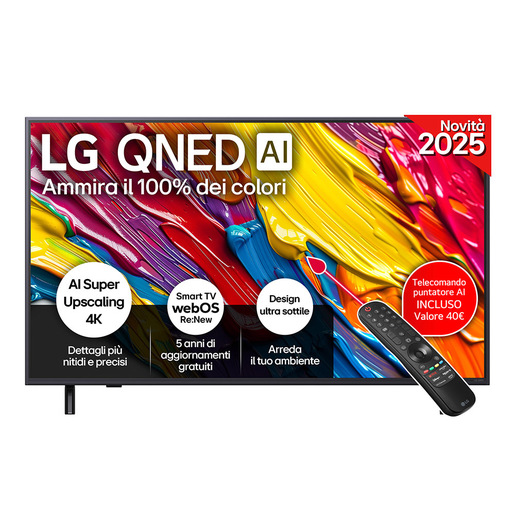 Image of LG QNED AI 50QNED82A6B TV Serie QNED82 50'' 4K, ?7 Gen8, HDR10, 20W, 3 HDMI con Game Optimizer, Smart TV WebOS 25