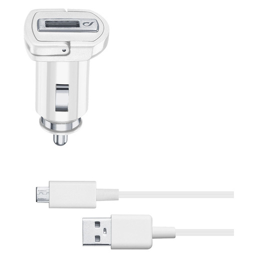 Image of Cellularline USB Car Charger Kit 10W - Micro USB - Samsung Caricabatterie da auto veloce 10W con cavo Micro USB