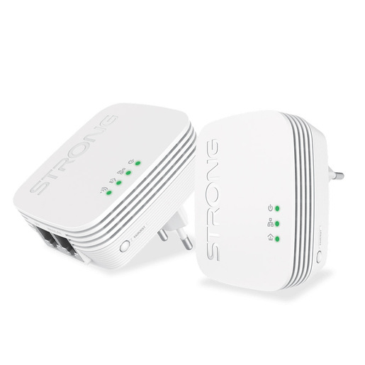 Image of Strong POWERLWF600DUOMINI adattatore di rete PowerLine 600 Mbit/s Collegamento ethernet LAN Wi-Fi Bianco 2 pz