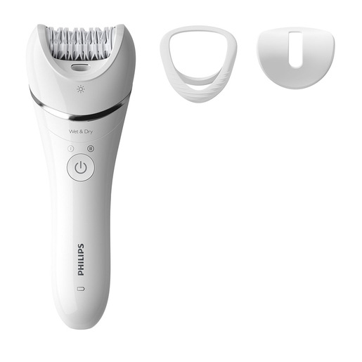 Image of Philips Epilatore Wet & Dry bianco con 3 accessori BRE700/00