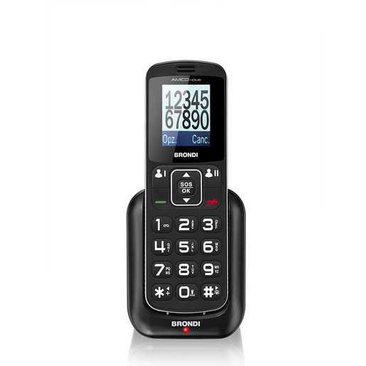 Image of        Brondi Amico Home 4,5 cm (1.77'') 90 g Nero Telefono di livello base