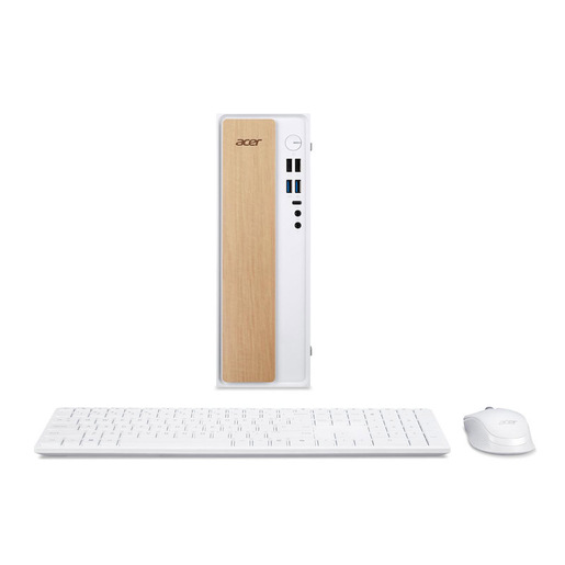 Image of Acer Aspire XC101-13H5U Intel® Core™ i5 i5-13420H 16 GB DDR4-SDRAM 512 GB SSD Windows 11 Home Desktop PC Bianco, Legno