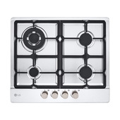 Lg CBGZ2414S Piano Cottura A Gas 60Cm, 8,5Kw, 4 Bruciatori, Griglie In Ghisa, Piatto Inox-image