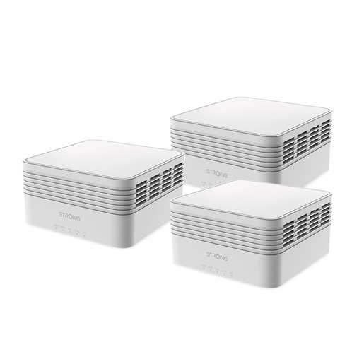 Image of Strong MESHTRIAX3000 sistema Wi-Fi Mesh Dual-band (2.4 GHz/5 GHz) Wi-Fi 6 (802.11ax) Bianco 3 Interno