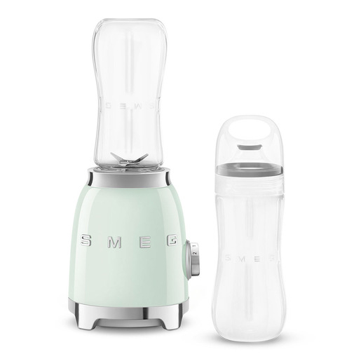 FRULLATORE SMEG PBF01PGEU, Potenza 300 W, Caraffa da 0.6 l, 2 velocità, Tritan Renew senza BPA, Doppia lama in acciaio inox, verde pastello