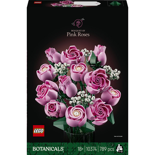 Image of LEGO Botanicals Bouquet di rose rosa
