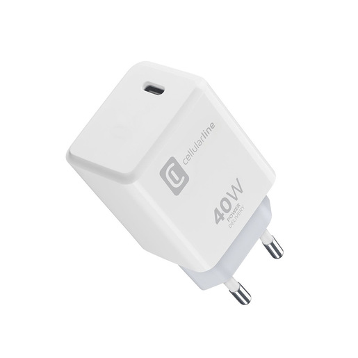 Image of Cellularline ACH USB-C 40W PD Caricabatterie da rete dedicato Apple con porta USB-C 40W PD, ideale per la ricarica della serie iPhone 17 e dei nuovi iPad