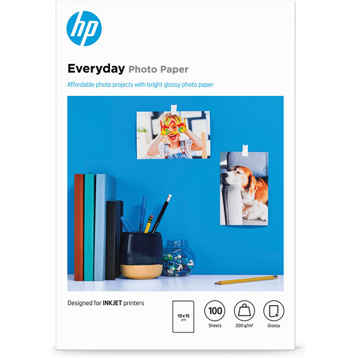 Image of HP Carta fotografica Everyday, lucida, 200 g/m2, 10'' x 15'' (101 x 152