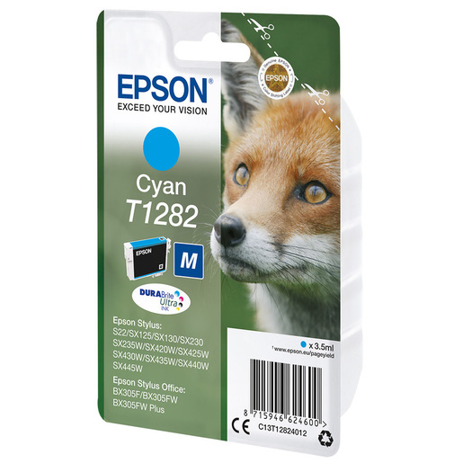 Epson Fox Inchiostro ciano singolo DURABrite Ultra Volpe T1282