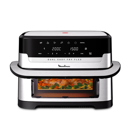 Image of Moulinex Dual Easy Fry Flex, Friggitrice ad Aria Flex, Divisore FlexCook, Fino a 9 L, EZ922DF0