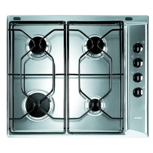 Image of        Ignis AKL 710/IX1 Stainless steel Da incasso 58 cm Gas 4 Fornello(i)