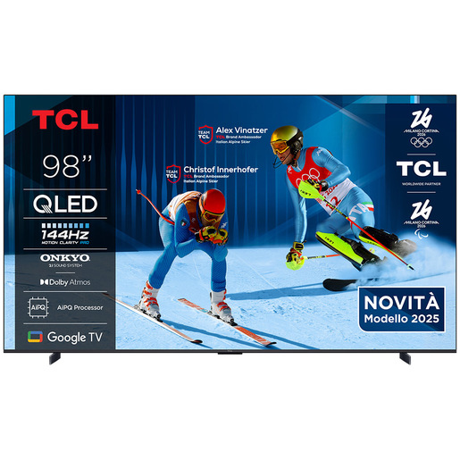 Image of TCL P8K Serie Smart TV QLED 4K 98'' 98P8K, 144Hz, audio Onkyo 2.1, Dolby Vision & Atmos, Google TV
