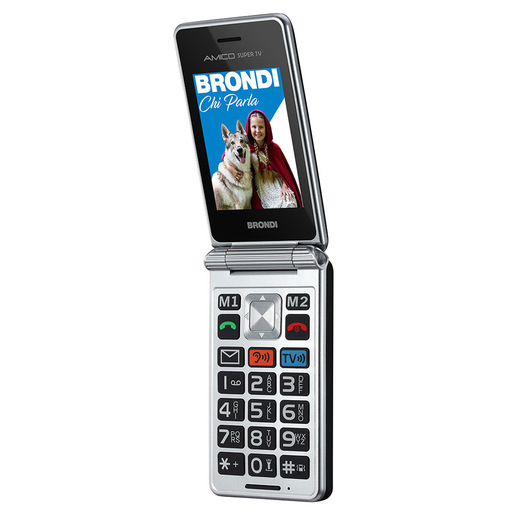 Image of Brondi 10282060 cellulare 7,11 cm (2.8'') 119 g Nero, Argento Telefono per anziani