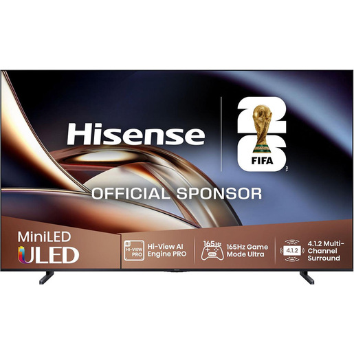 Hisense TV 4K Ultra HD 100U8Q Smart TV Wi-Fi Mini LED ULED 100 Pollici Nero Grigio