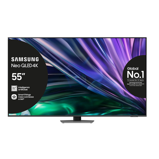 Image of Samsung Smart TV 55'' QE55QN85DBTXZT Neo QLED 4K Mini LED Carbon Silver 2024, Processore NQ4 AI GEN2, Tecnologia Quantum Matrix, Simple Chamfer Design,