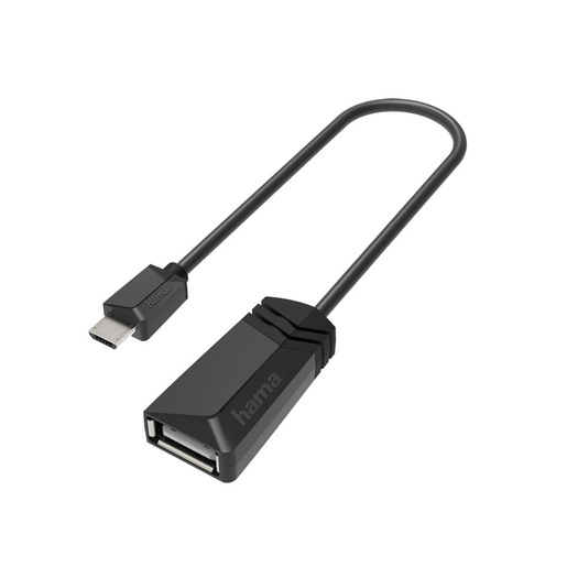Image of Hama Cavetto adattatore per tablet USB A 2.0 F/USB Micro B 2.0 M, OTG, 0,15metri, nero