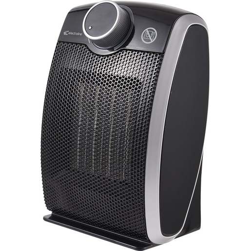 Image of Electroline CFHE206N stufetta elettrica Interno Nero, Argento 1800 W Riscaldatore ambiente elettrico con ventilatore