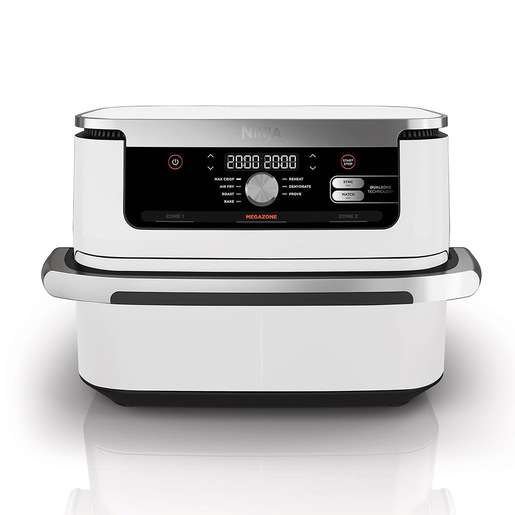 Image of Ninja AF500EUWH friggitrice Doppia 10,4 L Indipendente 2470 W Friggitrice ad aria calda Argento, Bianco