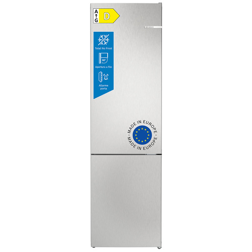 Image of Bosch Serie 4 KGN392LDF Frigorifero Combinato da libera installazione 203 X 60 cm Metal look Classe D