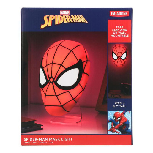 Image of Paladone Spiderman Mask Light lampada da tavolo Rosso, Bianco
