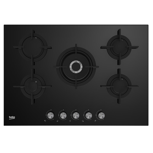 Image of Beko HILW75222S Nero Da incasso 75 cm Gas 5 Fornello(i)