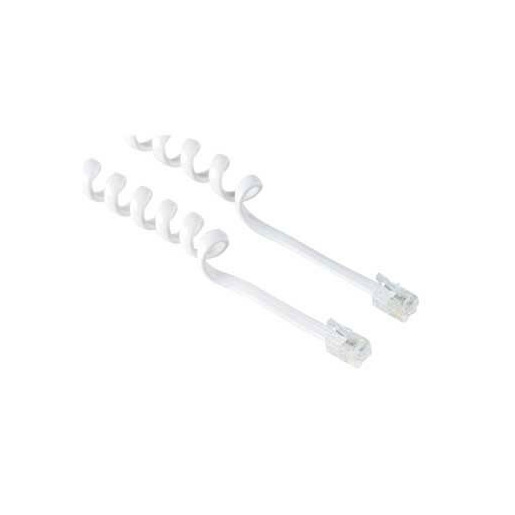 Image of Hama Cavo telefonico estensibile per cornetta, 1,5 metri, bianco