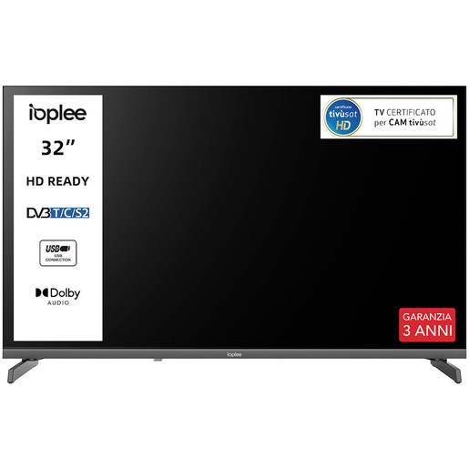 IOPLEE IOP32HSM10 TV 81,3 cm (32'') HD Grigio 200 cd/m²